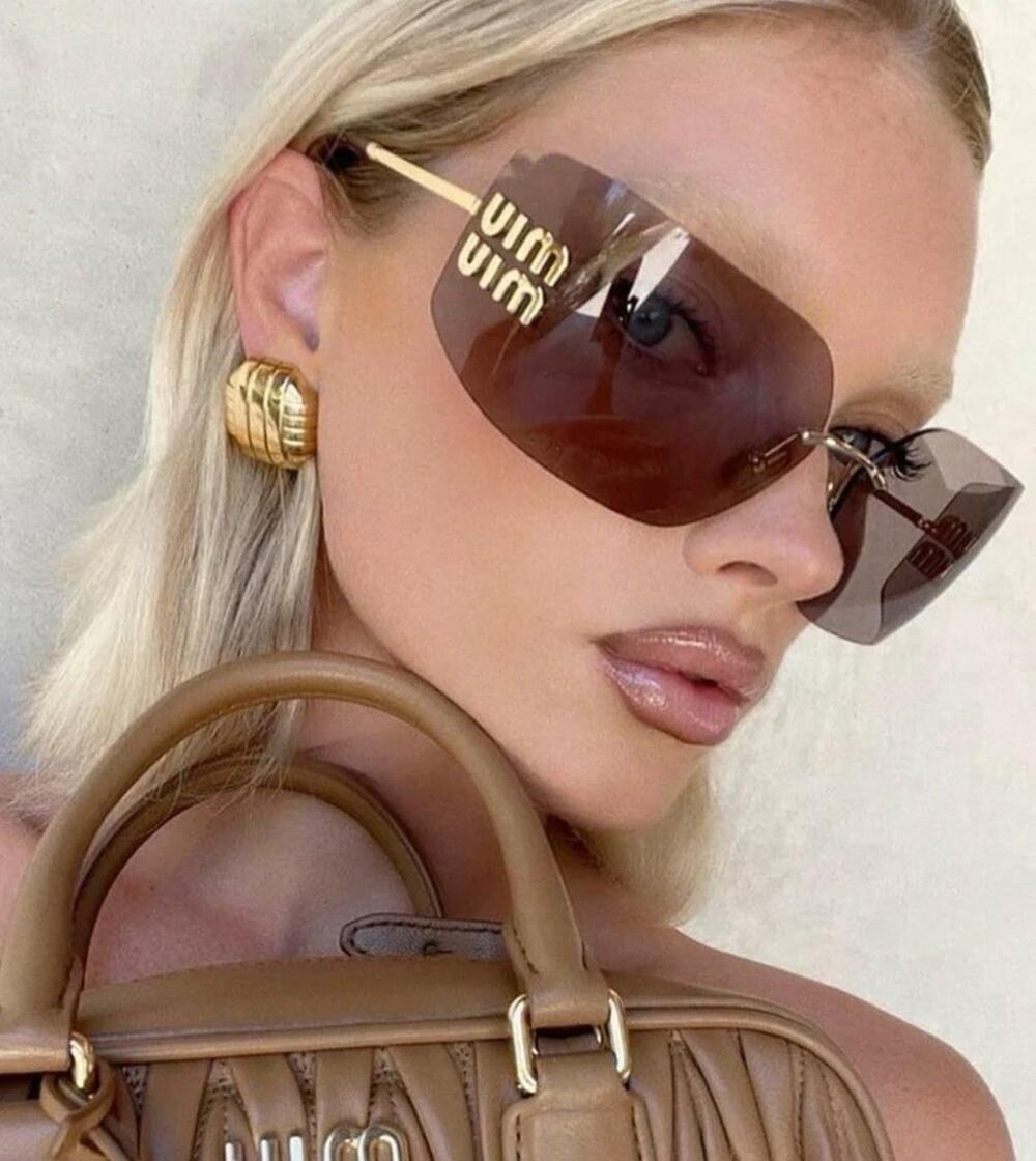 NEW Miu Miu MU54YS Violet Mask Sunglasses $667